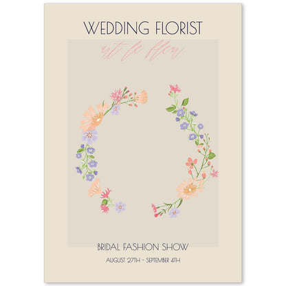 Lamina artistica decorativa con ilustración de Flores de boda 05-Artwork-Nacnic-A4-Sin marco-Nacnic Estudio SL