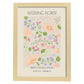 Lamina artistica decorativa con ilustración de Flores de boda 06-Artwork-Nacnic-A3-Marco Madera clara-Nacnic Estudio SL