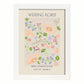 Lamina artistica decorativa con ilustración de Flores de boda 06-Artwork-Nacnic-A4-Marco Blanco-Nacnic Estudio SL