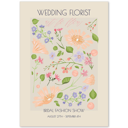 Lamina artistica decorativa con ilustración de Flores de boda 06-Artwork-Nacnic-A4-Sin marco-Nacnic Estudio SL