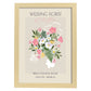 Lamina artistica decorativa con ilustración de Flores de boda 07-Artwork-Nacnic-A4-Marco Madera clara-Nacnic Estudio SL