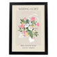 Lamina artistica decorativa con ilustración de Flores de boda 07-Artwork-Nacnic-A4-Marco Negro-Nacnic Estudio SL