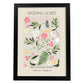 Lamina artistica decorativa con ilustración de Flores de boda 08-Artwork-Nacnic-A3-Marco Negro-Nacnic Estudio SL