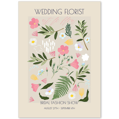 Lamina artistica decorativa con ilustración de Flores de boda 08-Artwork-Nacnic-A4-Sin marco-Nacnic Estudio SL
