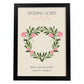 Lamina artistica decorativa con ilustración de Flores de boda 09-Artwork-Nacnic-A4-Marco Negro-Nacnic Estudio SL