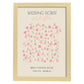 Lamina artistica decorativa con ilustración de Flores de boda 12-Artwork-Nacnic-A4-Marco Madera clara-Nacnic Estudio SL