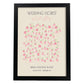 Lamina artistica decorativa con ilustración de Flores de boda 12-Artwork-Nacnic-A4-Marco Negro-Nacnic Estudio SL