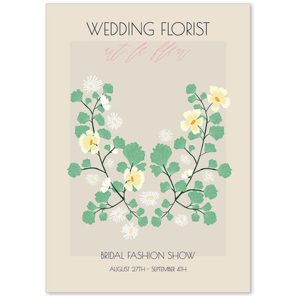 Lamina artistica decorativa con ilustración de Flores de boda 13-Artwork-Nacnic-A4-Sin marco-Nacnic Estudio SL
