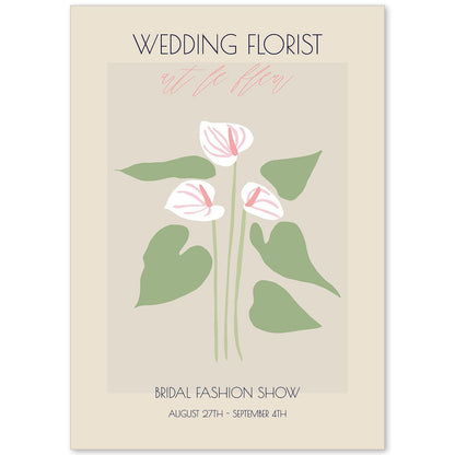 Lamina artistica decorativa con ilustración de Flores de boda 14-Artwork-Nacnic-A4-Sin marco-Nacnic Estudio SL