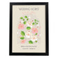 Lamina artistica decorativa con ilustración de Flores de boda 15-Artwork-Nacnic-A3-Marco Negro-Nacnic Estudio SL