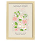 Lamina artistica decorativa con ilustración de Flores de boda 15-Artwork-Nacnic-A4-Marco Madera clara-Nacnic Estudio SL