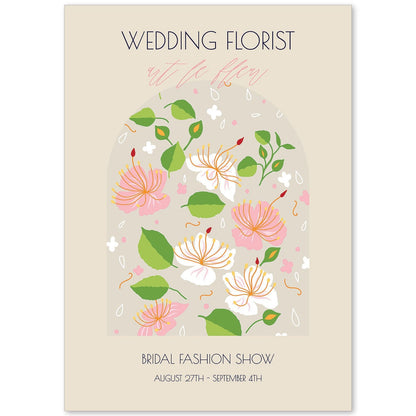 Lamina artistica decorativa con ilustración de Flores de boda 15-Artwork-Nacnic-A4-Sin marco-Nacnic Estudio SL