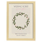 Lamina artistica decorativa con ilustración de Flores de boda 17-Artwork-Nacnic-A3-Marco Madera clara-Nacnic Estudio SL
