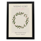 Lamina artistica decorativa con ilustración de Flores de boda 17-Artwork-Nacnic-A3-Marco Negro-Nacnic Estudio SL