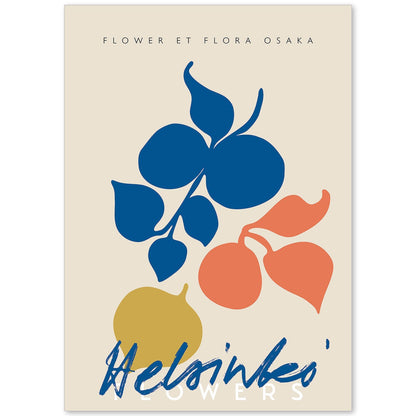 Lamina artistica decorativa con ilustración de Flores de Helsinkei-Artwork-Nacnic-A4-Sin marco-Nacnic Estudio SL
