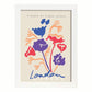 Lamina artistica decorativa con ilustración de Flores de Londres-Artwork-Nacnic-A3-Marco Blanco-Nacnic Estudio SL