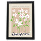 Lamina artistica decorativa con ilustración de Flower et flora osaka-Artwork-Nacnic-A3-Marco Negro-Nacnic Estudio SL