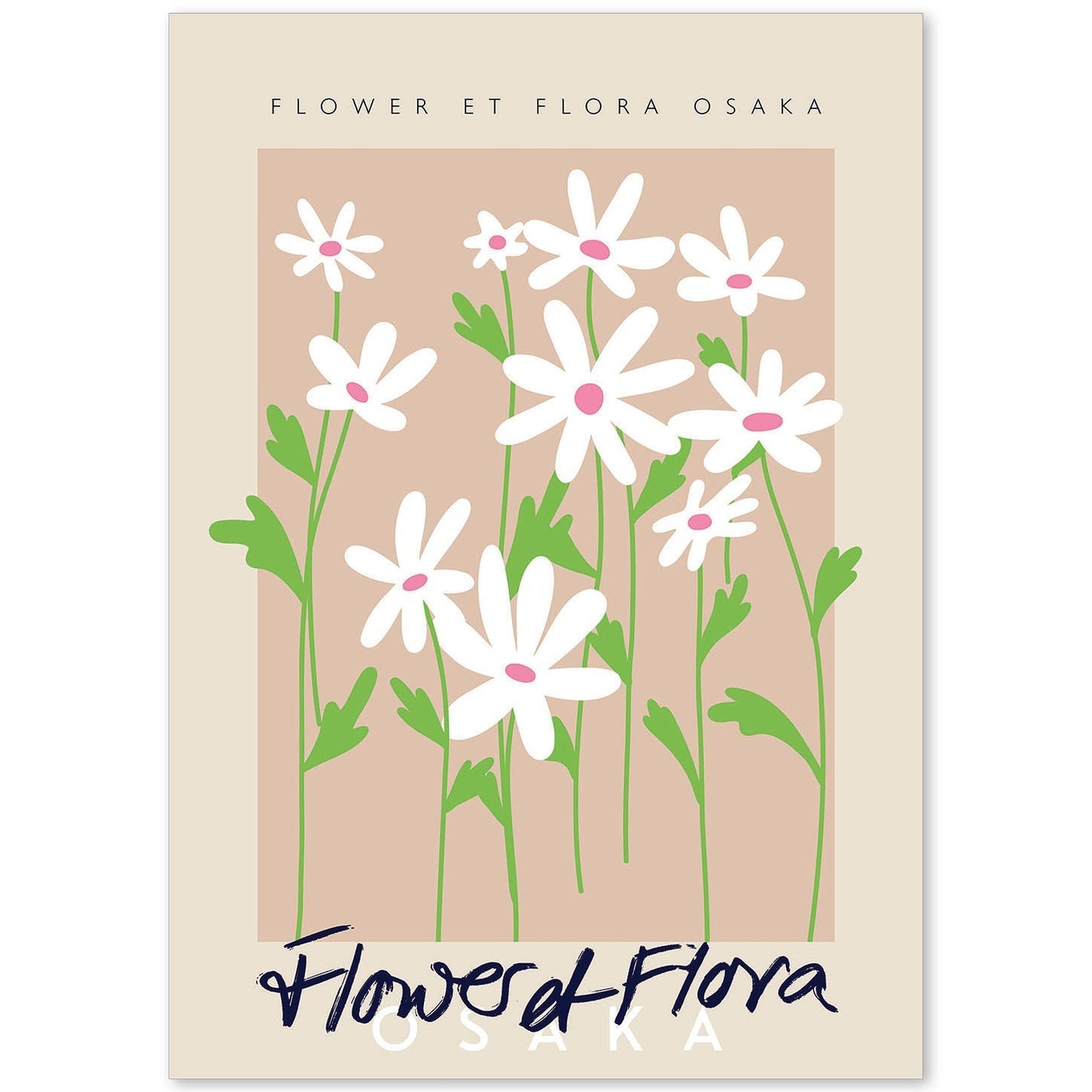Lamina artistica decorativa con ilustración de Flower et flora osaka-Artwork-Nacnic-A4-Sin marco-Nacnic Estudio SL