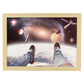 Lamina artistica decorativa con ilustración de Galaxy estilo Collage-Artwork-Nacnic-A4-Marco Madera clara-Nacnic Estudio SL