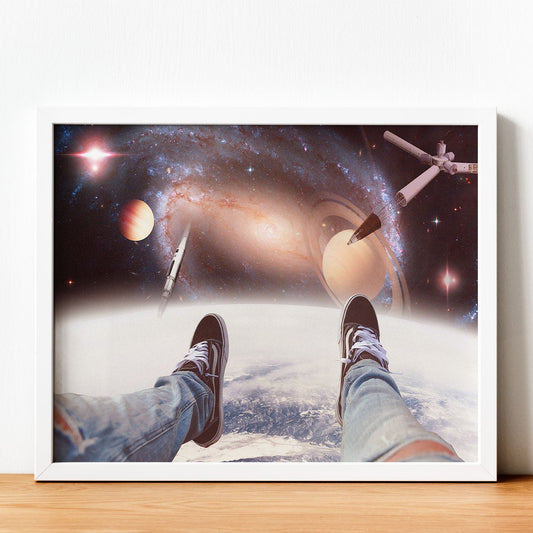 Lamina artistica decorativa con ilustración de Galaxy estilo Collage-Artwork-Nacnic-Nacnic Estudio SL