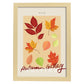 Lamina artistica decorativa con ilustración de Galería de otoño Oslo-Artwork-Nacnic-A4-Marco Madera clara-Nacnic Estudio SL