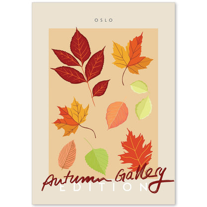 Lamina artistica decorativa con ilustración de Galería de otoño Oslo-Artwork-Nacnic-A4-Sin marco-Nacnic Estudio SL