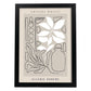 Lamina artistica decorativa con ilustración de Galerie Boheme Herb-Artwork-Nacnic-A4-Marco Negro-Nacnic Estudio SL