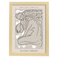 Lamina artistica decorativa con ilustración de Galerie Boheme Woman-Artwork-Nacnic-A3-Marco Madera clara-Nacnic Estudio SL