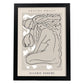 Lamina artistica decorativa con ilustración de Galerie Boheme Woman-Artwork-Nacnic-A4-Marco Negro-Nacnic Estudio SL