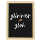 Lamina artistica decorativa con ilustración de glimmer glow estilo Mensaje inspiracional-Artwork-Nacnic-A3-Marco Madera clara-Nacnic Estudio SL