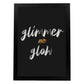 Lamina artistica decorativa con ilustración de glimmer glow estilo Mensaje inspiracional-Artwork-Nacnic-A3-Marco Negro-Nacnic Estudio SL
