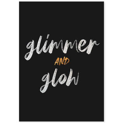 Lamina artistica decorativa con ilustración de glimmer glow estilo Mensaje inspiracional-Artwork-Nacnic-A4-Sin marco-Nacnic Estudio SL