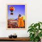 Lamina artistica decorativa con ilustración de Globo aerostático estilo Collage-Artwork-Nacnic-Nacnic Estudio SL
