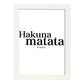 Lamina artistica decorativa con ilustración de hakuna matata estilo Mensaje inspiracional-Artwork-Nacnic-A3-Marco Blanco-Nacnic Estudio SL