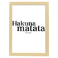 Lamina artistica decorativa con ilustración de hakuna matata estilo Mensaje inspiracional-Artwork-Nacnic-A3-Marco Madera clara-Nacnic Estudio SL