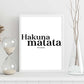 Lamina artistica decorativa con ilustración de hakuna matata estilo Mensaje inspiracional-Artwork-Nacnic-Nacnic Estudio SL