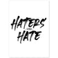 Lamina artistica decorativa con ilustración de haters gonna hate estilo Mensaje inspiracional-Artwork-Nacnic-A4-Sin marco-Nacnic Estudio SL
