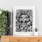 Lamina artistica decorativa con ilustración de Hexacoralla estilo Vintage-Artwork-Nacnic-Nacnic Estudio SL