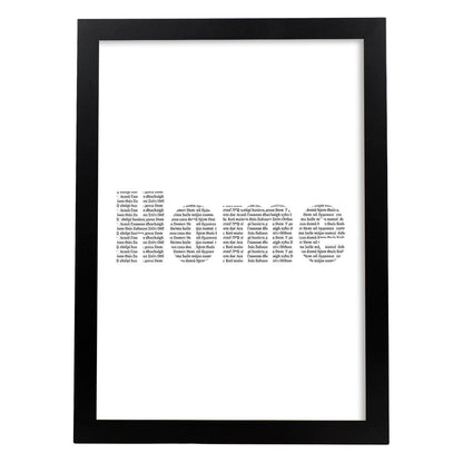 Lamina artistica decorativa con ilustración de home estilo Mensaje inspiracional-Artwork-Nacnic-A4-Marco Negro-Nacnic Estudio SL