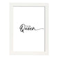 Lamina artistica decorativa con ilustración de im the queen estilo Mensaje inspiracional-Artwork-Nacnic-A3-Marco Blanco-Nacnic Estudio SL
