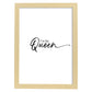 Lamina artistica decorativa con ilustración de im the queen estilo Mensaje inspiracional-Artwork-Nacnic-A4-Marco Madera clara-Nacnic Estudio SL