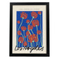 Lamina artistica decorativa con ilustración de La flora de los angeles-Artwork-Nacnic-A4-Marco Negro-Nacnic Estudio SL