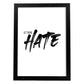 Lamina artistica decorativa con ilustración de let them hate estilo Mensaje inspiracional-Artwork-Nacnic-A4-Marco Negro-Nacnic Estudio SL