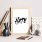Lamina artistica decorativa con ilustración de let them hate estilo Mensaje inspiracional-Artwork-Nacnic-Nacnic Estudio SL