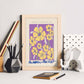 Lamina artistica decorativa con ilustración de Miami florals _ co-Artwork-Nacnic-Nacnic Estudio SL