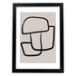Lamina artistica decorativa con ilustración de Moderno Linea 16 estilo Abstracto-Artwork-Nacnic-A3-Marco Negro-Nacnic Estudio SL