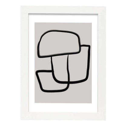 Lamina artistica decorativa con ilustración de Moderno Linea 16 estilo Abstracto-Artwork-Nacnic-A4-Marco Blanco-Nacnic Estudio SL
