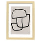 Lamina artistica decorativa con ilustración de Moderno Linea 16 estilo Abstracto-Artwork-Nacnic-A4-Marco Madera clara-Nacnic Estudio SL