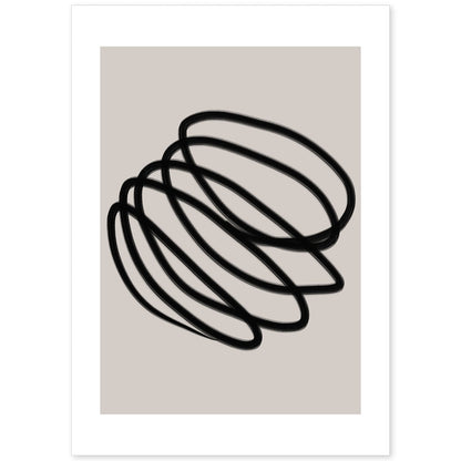 Lamina artistica decorativa con ilustración de Moderno Linea 17 estilo Abstracto-Artwork-Nacnic-A4-Sin marco-Nacnic Estudio SL