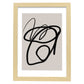 Lamina artistica decorativa con ilustración de Moderno Linea 18 estilo Abstracto-Artwork-Nacnic-A3-Marco Madera clara-Nacnic Estudio SL